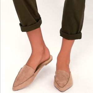 Joelle Camel Suede Loafer Sliders